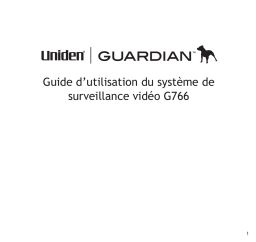 Uniden G766 Manuel utilisateur