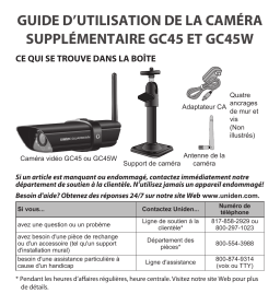 Uniden GC45_GC45W Manuel utilisateur