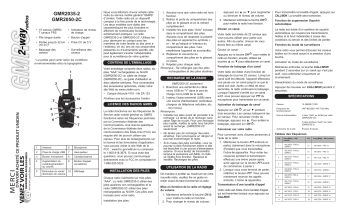 Manuel du propriétaire | Uniden GMR2035 Manuel utilisateur | Fixfr