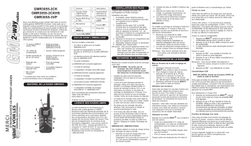 GMR3055-3VP | GMR3055-2CKHS | Manuel du propriétaire | Uniden GMR3055-2CK Manuel utilisateur | Fixfr