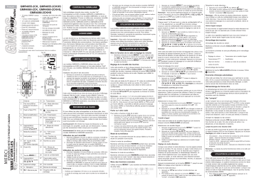 GMR4088-2CKHS | GMR4055-2CKHS | GMR4055-2CK | Manuel du propriétaire | Uniden GMR4060-2CKHS Manuel utilisateur | Fixfr