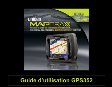 Manuel du propriétaire | Uniden GPS352 Manuel utilisateur | Fixfr