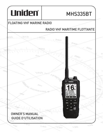 Manuel du propriétaire | Uniden MHS335BT Manuel utilisateur | Fixfr
