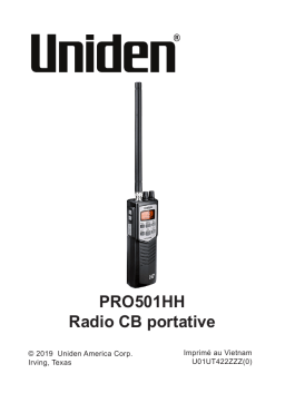 Uniden PRO501HH Manuel utilisateur