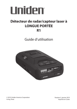 Uniden R1 Manuel utilisateur