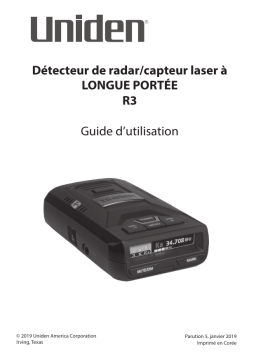 Uniden R3 Manuel utilisateur