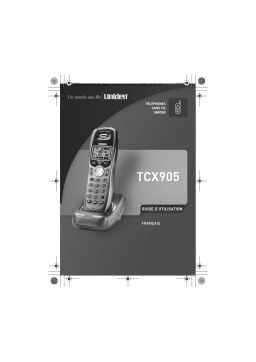 Uniden TCX905 Manuel utilisateur