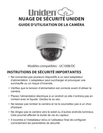 UC100DDC | UC100D-DC | Manuel du propriétaire | Uniden UC100 Manuel utilisateur | Fixfr