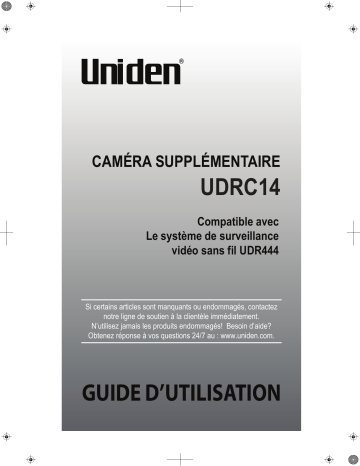Manuel du propriétaire | Uniden UDRC14 Manuel utilisateur | Fixfr