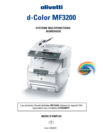 Manuel du propriétaire | Olivetti d_Color MF3200 Manuel utilisateur | Fixfr