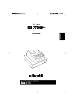 Olivetti ECR 7700LD Eco Manuel utilisateur