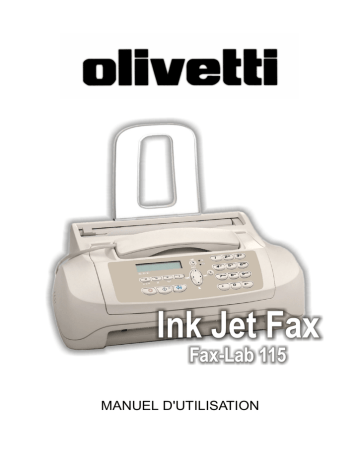 Manuel du propriétaire | Olivetti Fax-Lab 115 Manuel utilisateur | Fixfr