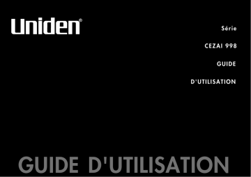 Manuel du propriétaire | Uniden CEZAI998 Manuel utilisateur | Fixfr