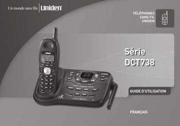 DCT738-2 | DCT738-3 | Manuel du propriétaire | Uniden DCT738-4 Manuel utilisateur | Fixfr