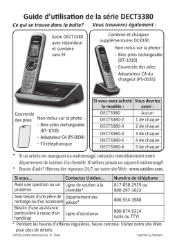 Uniden DECT3380-3R Manuel utilisateur