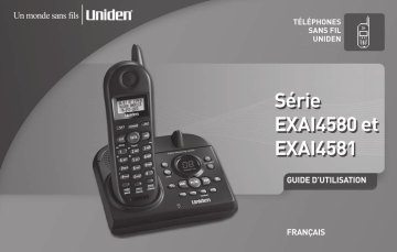 EXAI4580 | Manuel du propriétaire | Uniden EXAI4581 Manuel utilisateur | Fixfr