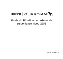 Uniden G955 Manuel utilisateur