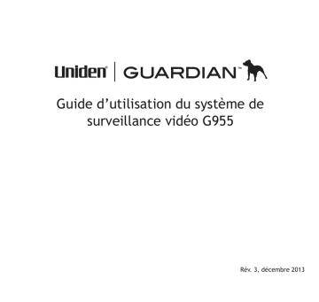 Manuel du propriétaire | Uniden G955 Manuel utilisateur | Fixfr