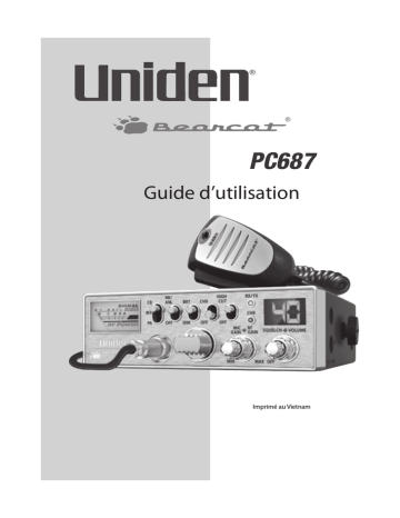 Manuel du propriétaire | Uniden PC687 Manuel utilisateur | Fixfr