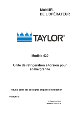 Taylor Model 430 Manuel utilisateur