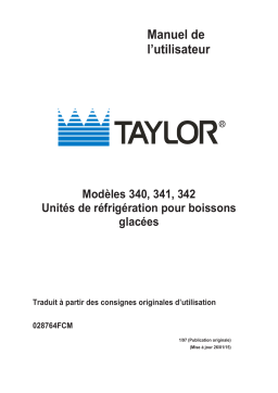 Taylor Model 340/341/342 Manuel utilisateur