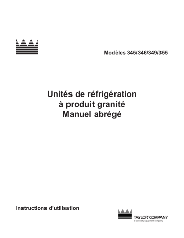 Manuel du propriétaire | Taylor Model 345/346/349/355 Manuel utilisateur | Fixfr