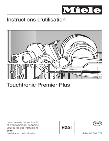 Manuel du propriétaire | Miele G898 Manuel utilisateur | Fixfr