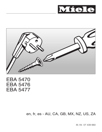 Manuel du propriétaire | Miele EBA547x Manuel utilisateur | Fixfr