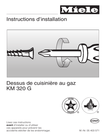 Manuel du propriétaire | Miele KM320 Manuel utilisateur | Fixfr