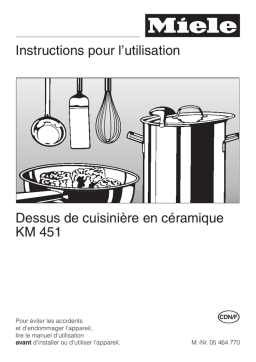 Miele KM451 Manuel utilisateur