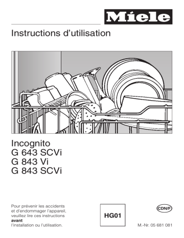 Manuel du propriétaire | Miele G643 Manuel utilisateur | Fixfr