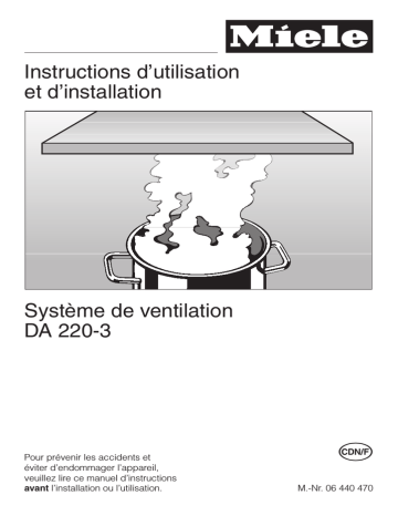 Manuel du propriétaire | Miele DA220 Manuel utilisateur | Fixfr