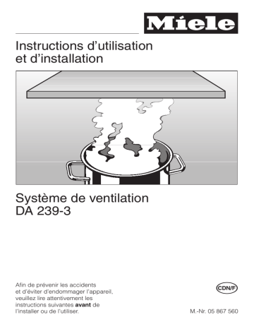 Manuel du propriétaire | Miele DA239 Manuel utilisateur | Fixfr