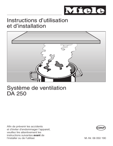 Manuel du propriétaire | Miele DA250 Manuel utilisateur | Fixfr