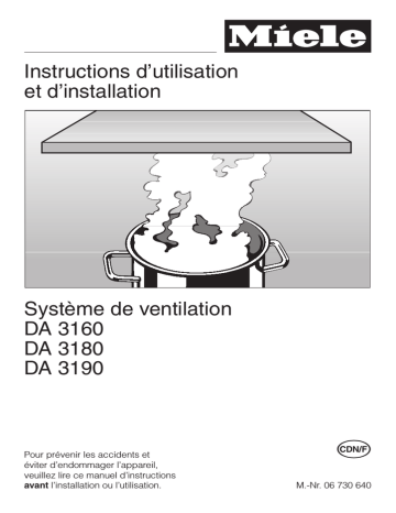 Manuel du propriétaire | Miele DA3160 Manuel utilisateur | Fixfr