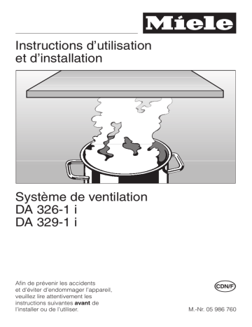 Manuel du propriétaire | Miele DA326 Manuel utilisateur | Fixfr