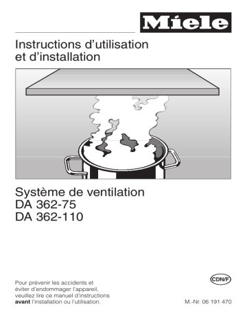 Manuel du propriétaire | Miele DA362 Manuel utilisateur | Fixfr