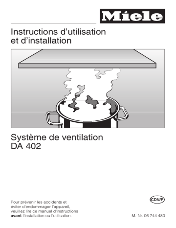 Manuel du propriétaire | Miele DA402 Manuel utilisateur | Fixfr