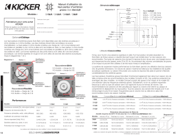 Kicker 2006 haut-parleur d'extrmes graves Solo-Baric L7 Manuel utilisateur