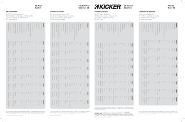 Manuel du propriétaire | Kicker 2019 CS Coaxials Manuel utilisateur | Fixfr