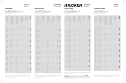 Kicker 2016 CS Coaxials Manuel utilisateur