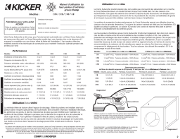 Kicker 2007 Comp Manuel utilisateur