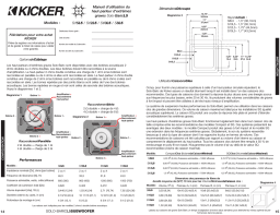 Kicker l5 Manuel utilisateur