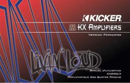 Kicker amplificateurs de la gamme KX200.4 Manuel utilisateur