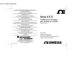 Omega CCT-05 Manuel utilisateur