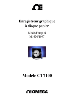Omega CT7100 - French Version Manuel utilisateur
