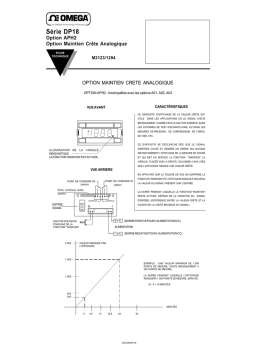 Omega DP18  Option APH2 Manuel utilisateur