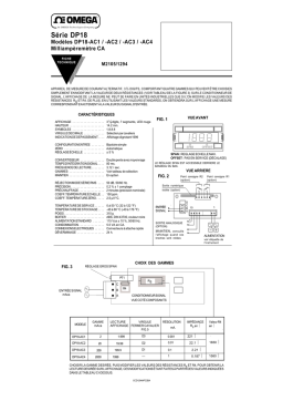 Omega DP18-AC1 / -AC2 / -AC3 / -AC4 Manuel utilisateur