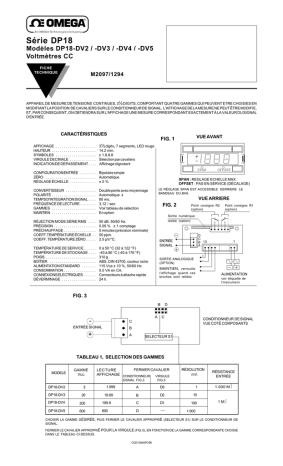 Manuel du propriétaire | Omega DP18-DV2 / -DV3 / -DV4 / -DV5 Manuel utilisateur | Fixfr