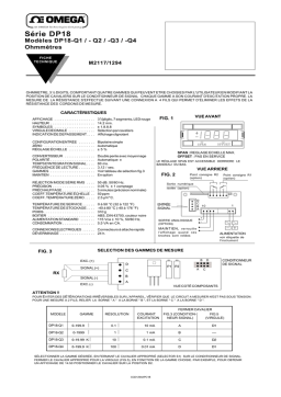 Omega DP18-Q1 / - Q2 / -Q3 / -Q4 Manuel utilisateur